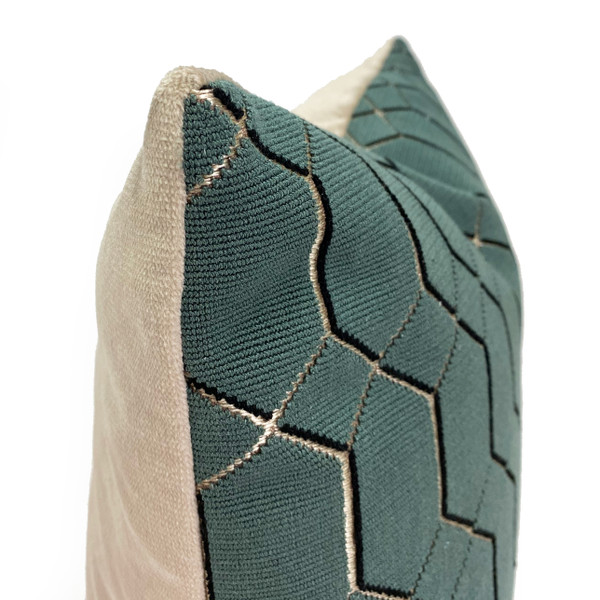 Romo Pendant Teal Throw Pillow 20x20