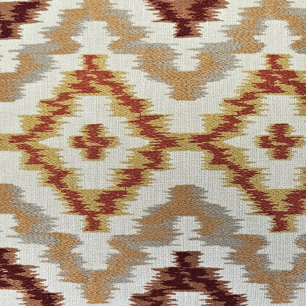 Rust & Gold Geometric Square Pillow 18x18