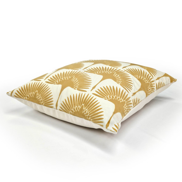 Winter Flock Dijon Yellow Throw Pillow 20x20