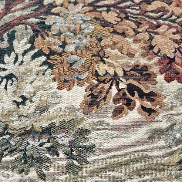 Elm Forest Russet Tapestry Throw Pillow 21x21