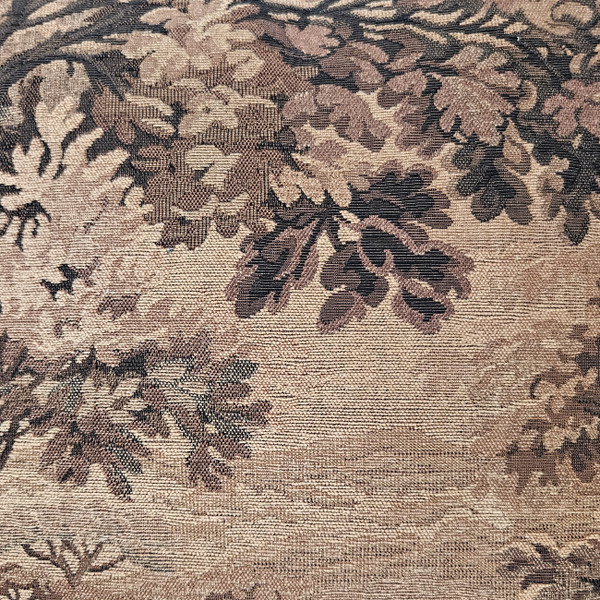 Elm Forest Sepia Tapestry Throw Pillow 21x21