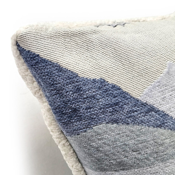 Abstract Mountains Blues Throw Pillow 21x21