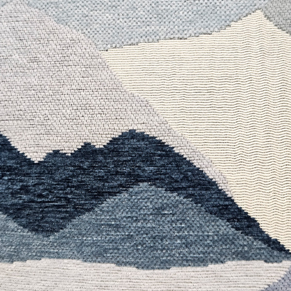 Abstract Mountains Blues Throw Pillow 21x21