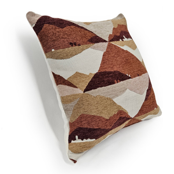 Abstract Mountains Sienna Throw Pillow 21x21