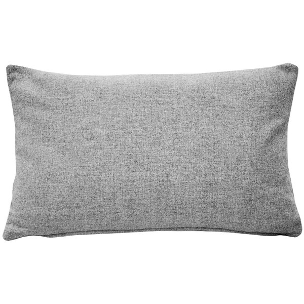 Volga Gray Felt Coordinates Pillow 12x19 Back of Pillow