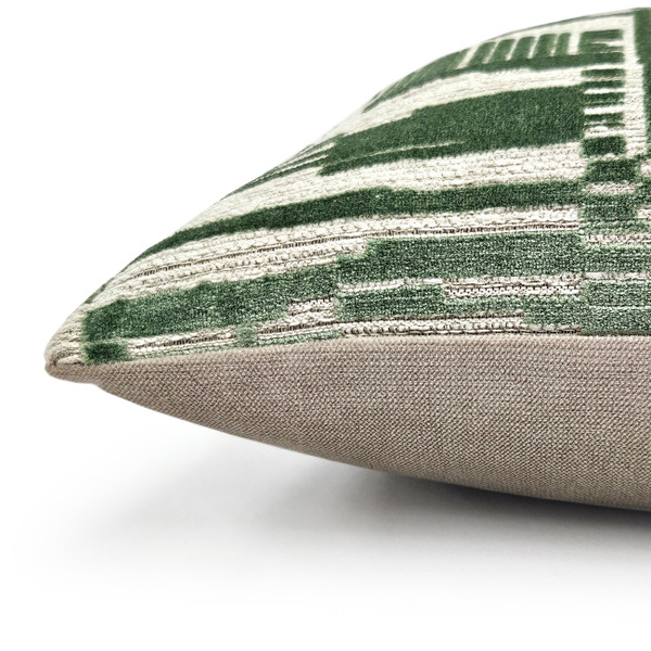 Spanish Steps Sage Velvet Throw Pillow 16x16