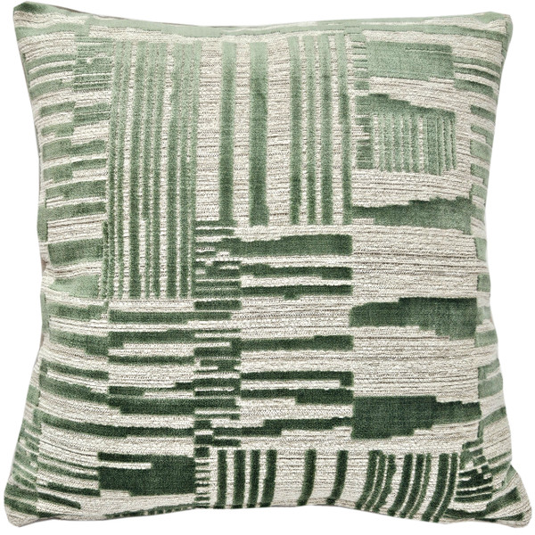 Spanish Steps Sage Velvet Throw Pillow 16x16