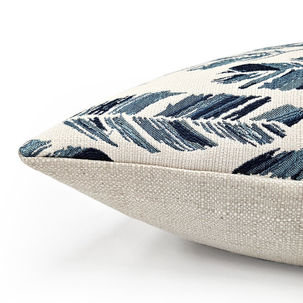 Skyward Plumage Blue Woven Throw Pillow 21x21