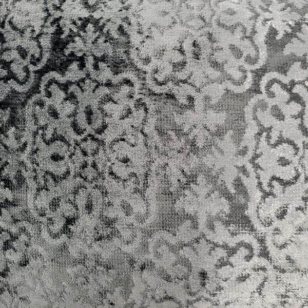 Artemis Pewter Gray Velvet Throw Pillow Fabric