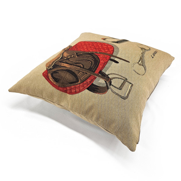The Saddle Room Belgian Tapestry Throw Pillow 19x19