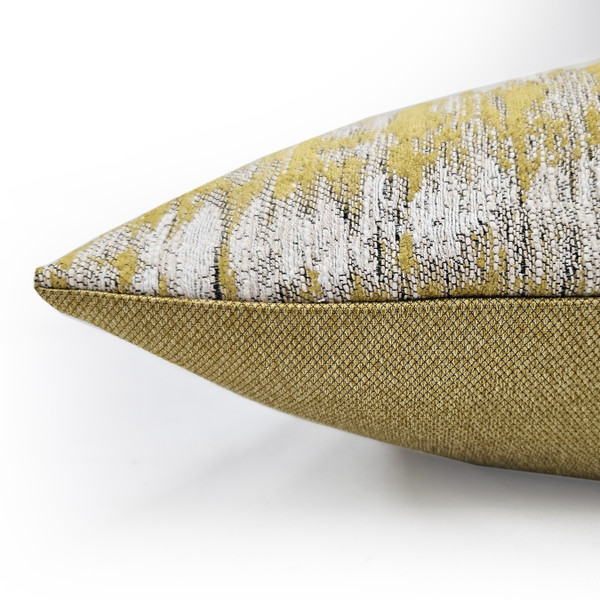 Citrine Rhythm Geometric Throw Pillow 20x20