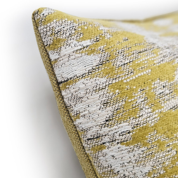 Citrine Rhythm Geometric Throw Pillow 20x20