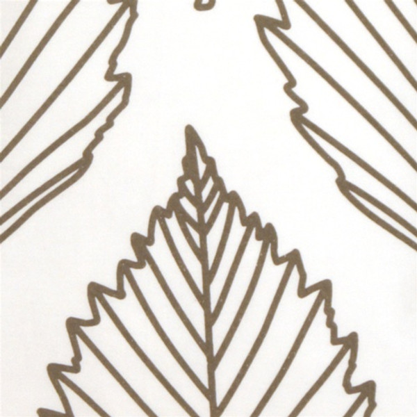 Contemporary Dark Taupe Leaf Throw Pillow