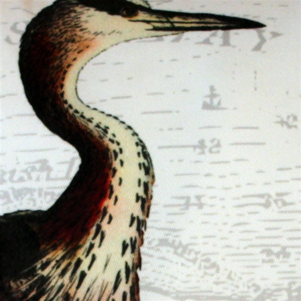 Great Blue Heron Bird Pillow 18X18