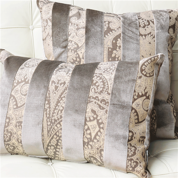 Robert Owl Stripe Velvet Pillow 15x22