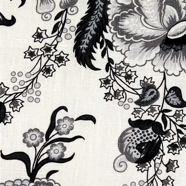 Tuscany Linen Floral Print 20x20 Throw Pillow Fabric