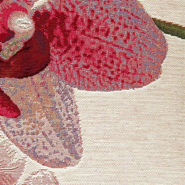 Pink Orchids Floral French Tapestry Throw Pillow 19x19