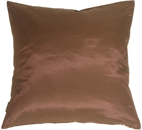 Chocolate Flowers on Blue Accent Pillow