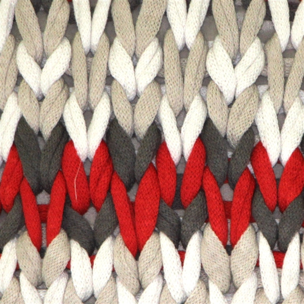 Hygge Nordic Red and Gray Chunky Knit Pillow