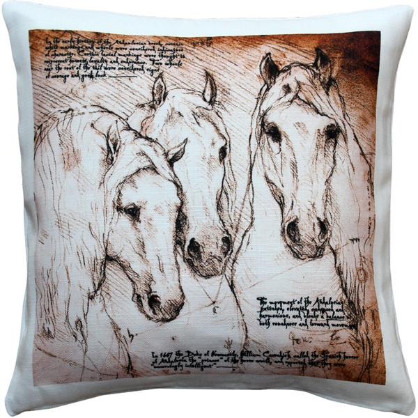 Andalusian Horses Throw Pillow