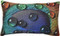 Peacock Splash BGY Throw Pillow 12x20
