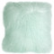 Mongolian Sheepskin Pastel Mint Throw Pillow
