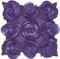 Felt Flowers in Purple 17x17 Throw Pillow