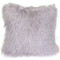 Mongolian Sheepskin Light Violet Throw Pillow