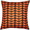 Mid-Centruy Modern Orange Throw Pillow 19x19