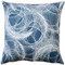 Feather Swirl Teal Throw Pillow 20x20