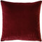 Castello Burgundy Velvet 20 Inch Square Throw Pillow