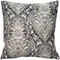 Leone Damask Dark Gray Throw Pillow 21x21