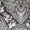 Leone Damask Dark Gray Throw Pillow Fabric