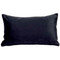 Carbon Stripes Textured Velvet Throw Pillow Back 12x19