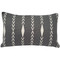 Diamond Ray Charcoal Gray Throw Pillow 12x20