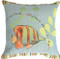 Tropical Fish French Tapestry Throw Pillow