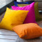 Sankara Orange Silk Throw Pillow 18x18