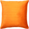 Sankara Orange Silk Throw Pillow 18x18