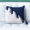Hygge Coast Blue and Cream Knit Pillow