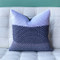 Hygge Tri-Stripe Blue Knit Pillow