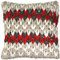 Hygge Nordic Red and Gray Chunky Knit Pillow