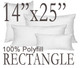 14x25 Rectangular Polyfill Throw Pillow Insert