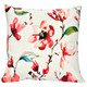 Magnolia Watercolor Red Coral Floral Throw Pillow 22x22