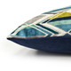 Marquis Chevron Aqua Velvet Throw Pillow 21x21