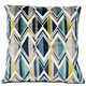 Marquis Chevron Aqua Velvet Throw Pillow 21x21