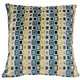 Mod Grid Aqua Velvet Throw Pillow 21x21