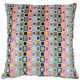 Mod Grid Fiesta Velvet Throw Pillow 21x21