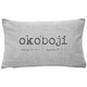 Okoboji Gray Felt Coordinates Pillow 12x19 Back of Pillow