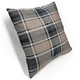 Highland Felt Oatmeal & Pewter Plaid Throw Pillow 19x19