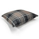 Highland Felt Oatmeal & Pewter Plaid Throw Pillow 19x19